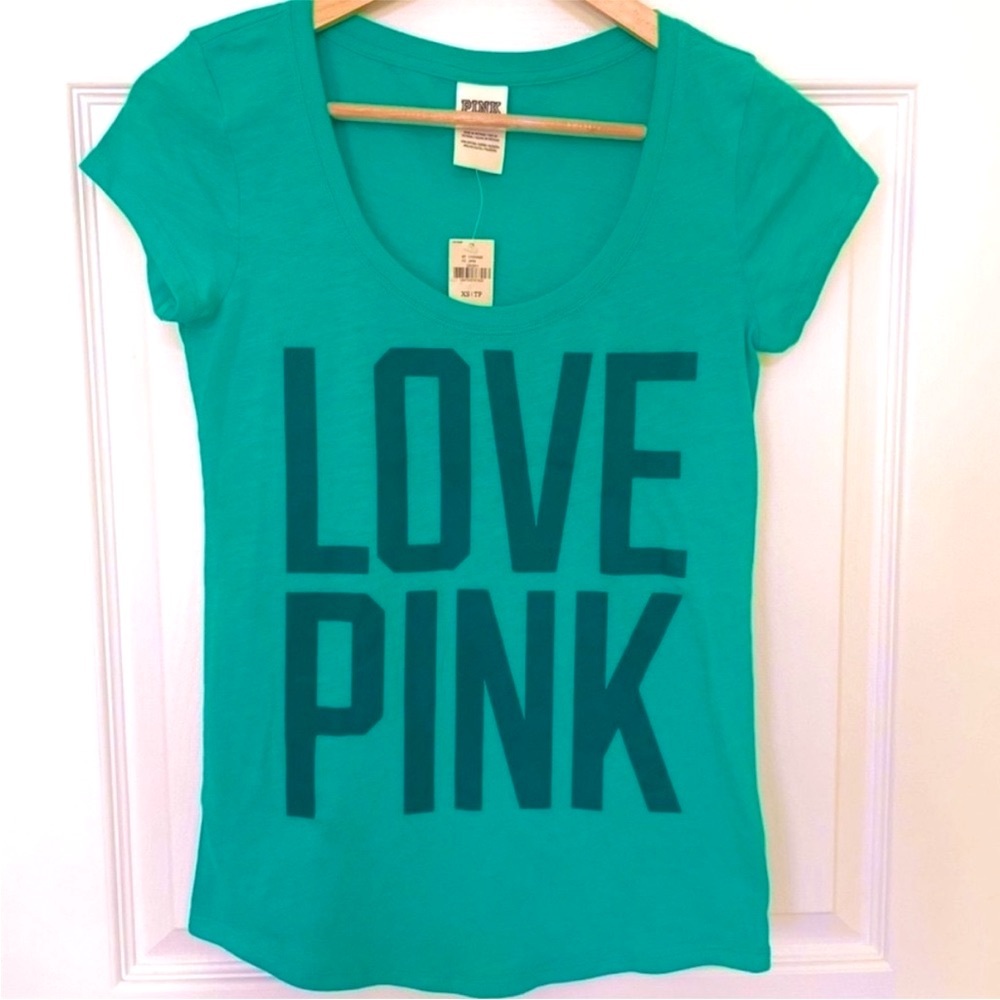 Victoria’s Secret PINK LOVE Tee Green Size XS
